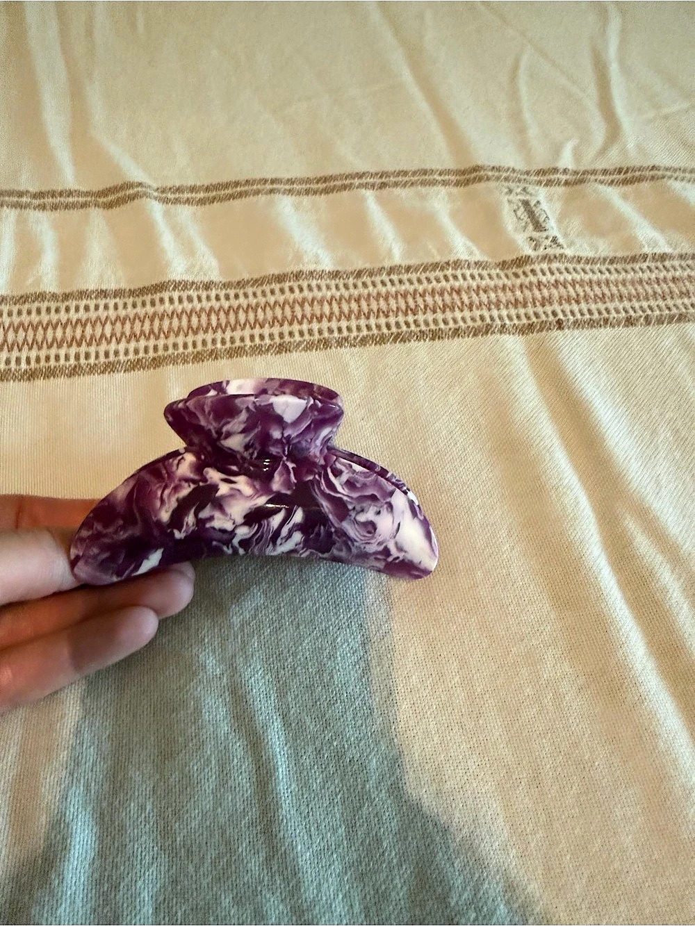 MACHETE Midi Heirloom Claw Hair Clip Purple & White